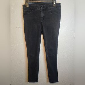 White House Black Market The Jegging Black Skinny Jeans Size 4 Low Rise Womens